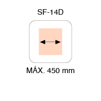 MAX. WIDTH SF-14D 450mm